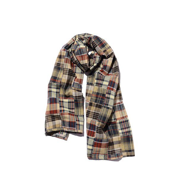 BEAMS PLUS「Stole Patch Works Madras」|マフラー|