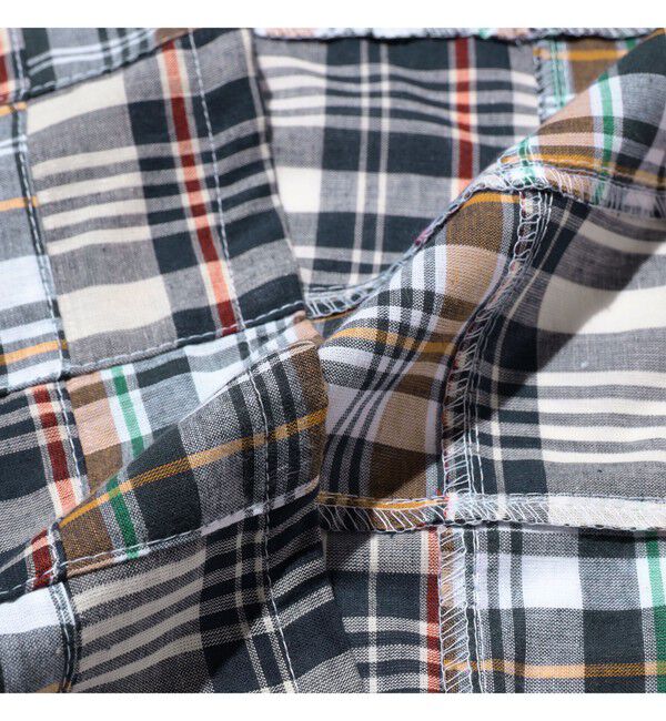 BEAMS PLUS「Stole Patch Works Madras」|マフラー|