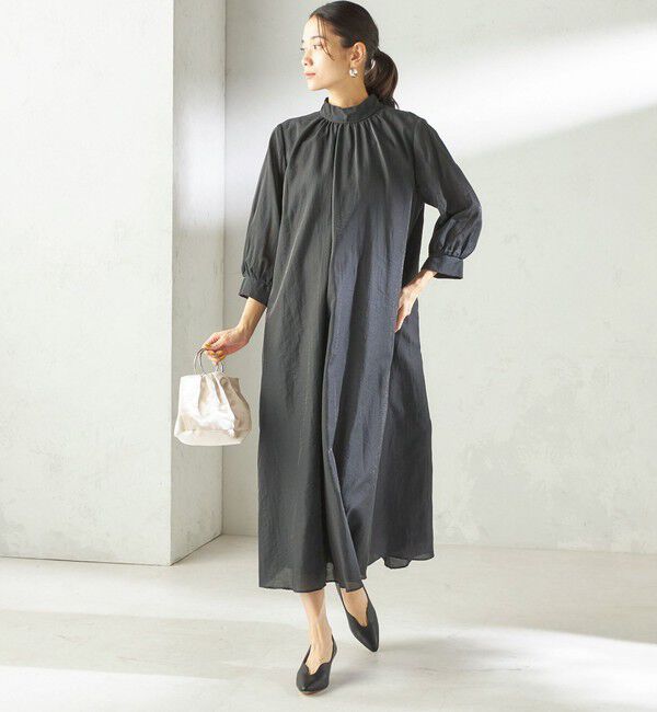 SHIPS for women「《一部予約》【SHIPS別注】kaene:2WAY ボウタイ ロング ワンピース（セレモニー対応可）」|ワンピース|
