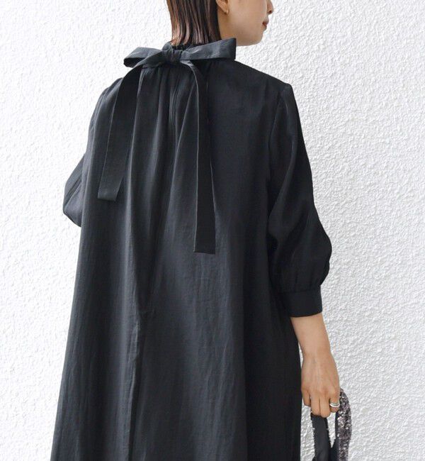 SHIPS for women「《一部予約》【SHIPS別注】kaene:2WAY ボウタイ ロング ワンピース（セレモニー対応可）」|ワンピース|