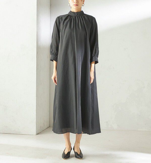 SHIPS for women「《一部予約》【SHIPS別注】kaene:2WAY ボウタイ ロング ワンピース（セレモニー対応可）」|ワンピース|