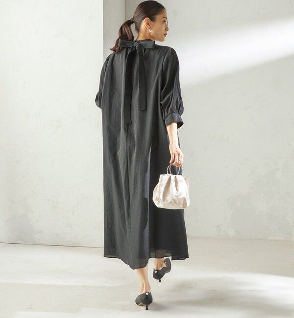SHIPS for women「《一部予約》【SHIPS別注】kaene:2WAY ボウタイ ロング ワンピース（セレモニー対応可）」|ワンピース|