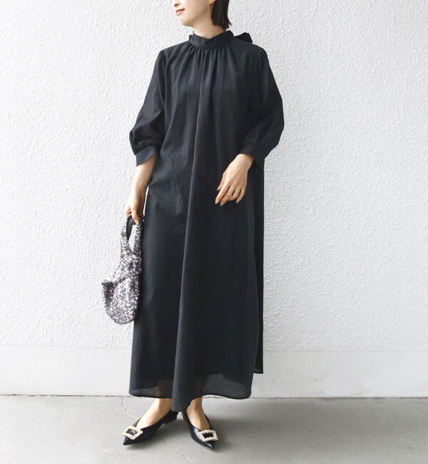 SHIPS for women「《一部予約》【SHIPS別注】kaene:2WAY ボウタイ ロング ワンピース（セレモニー対応可）」|ワンピース|