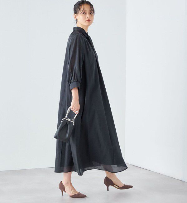 SHIPS for women「《一部予約》【SHIPS別注】kaene:2WAY ボウタイ ロング ワンピース（セレモニー対応可）」|ワンピース|