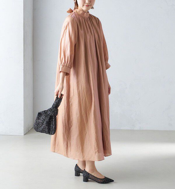 SHIPS for women「《一部予約》【SHIPS別注】kaene:2WAY ボウタイ ロング ワンピース（セレモニー対応可）」|ワンピース|
