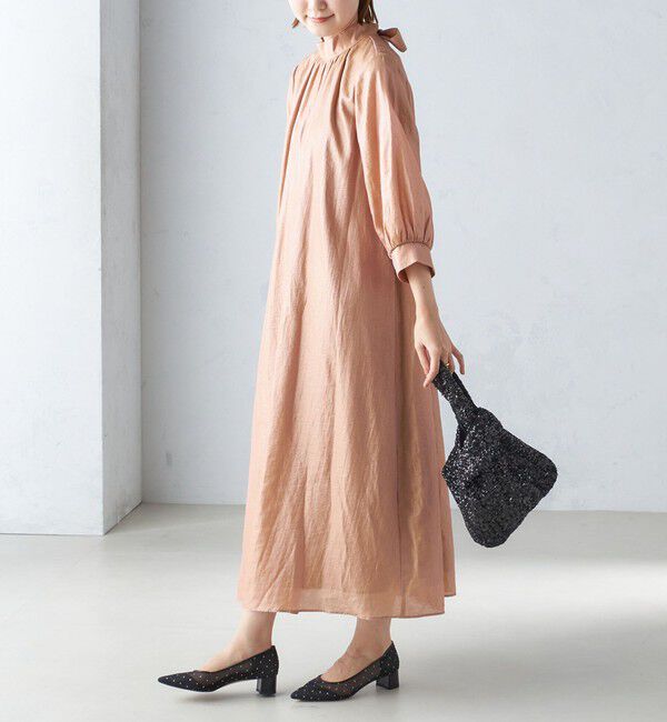 SHIPS for women「《一部予約》【SHIPS別注】kaene:2WAY ボウタイ ロング ワンピース（セレモニー対応可）」|ワンピース|