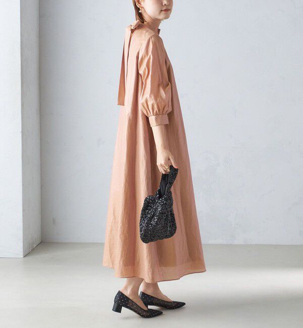 SHIPS for women「《一部予約》【SHIPS別注】kaene:2WAY ボウタイ ロング ワンピース（セレモニー対応可）」|ワンピース|