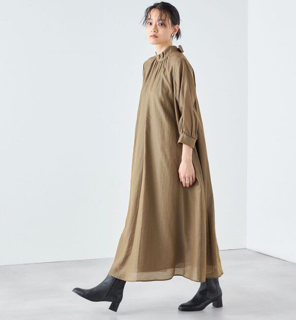 SHIPS for women「《一部予約》【SHIPS別注】kaene:2WAY ボウタイ ロング ワンピース（セレモニー対応可）」|ワンピース|