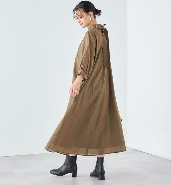 SHIPS for women「《一部予約》【SHIPS別注】kaene:2WAY ボウタイ ロング ワンピース（セレモニー対応可）」|ワンピース|