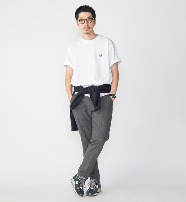SHIPS「【SHIPS別注】FRED PERRY: SOLOTEX(R) 鹿の子 ワンポイント ロゴ Tシャツ24SS」|Tシャツ・カットソー|