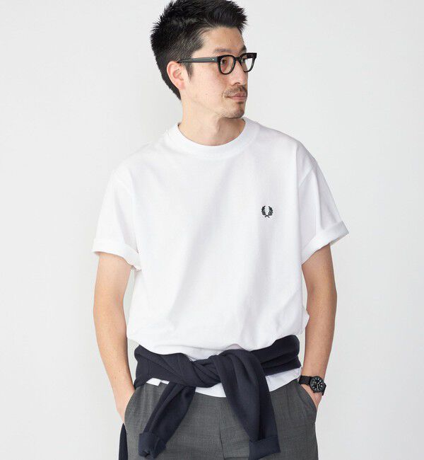 SHIPS「【SHIPS別注】FRED PERRY: SOLOTEX(R) 鹿の子 ワンポイント ロゴ Tシャツ24SS」|Tシャツ・カットソー|