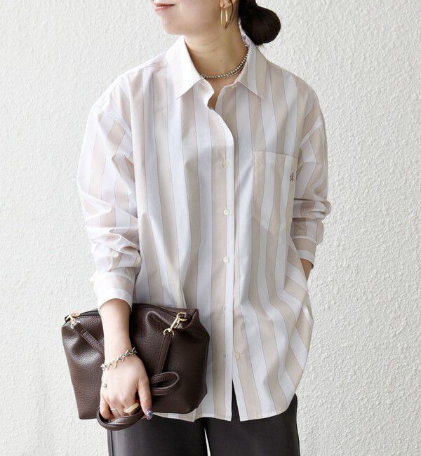 SHIPS any「《一部追加予約》SHIPS any:〈洗濯機可能〉REPREVE レギュラーカラー ルーズ ポケット シャツ」|シャツ・ブラウス|