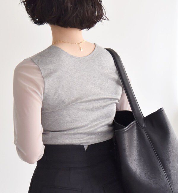 quaranciel「quaranciel:〈手洗い可能〉ベアデザイン チュール カットソー」|Tシャツ・カットソー|