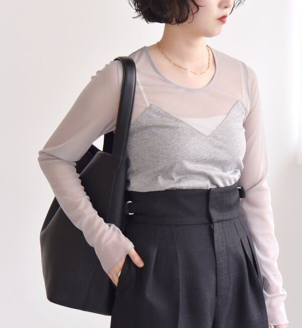 quaranciel「quaranciel:〈手洗い可能〉ベアデザイン チュール カットソー」|Tシャツ・カットソー|