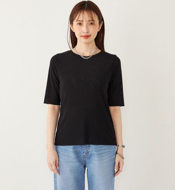 SHIPS Colors 「SHIPS Colors:〈手洗い可能〉チュール ショートスリーブ トップス」|Tシャツ・カットソー|