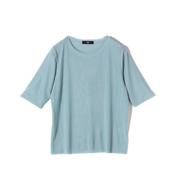 SHIPS Colors 「SHIPS Colors:〈手洗い可能〉チュール ショートスリーブ トップス」|Tシャツ・カットソー|