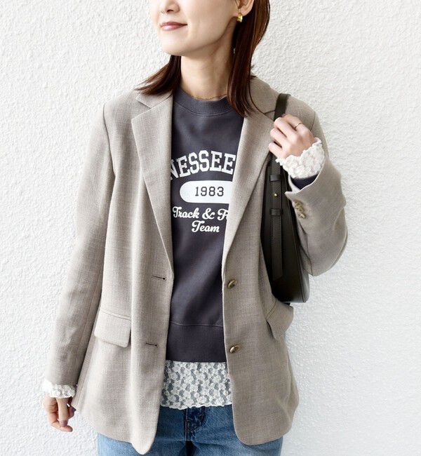 SHIPS for women「〈手洗い可能〉ラッセル レース ヘンリー ネック 2WAY プルオーバー」|Tシャツ・カットソー|