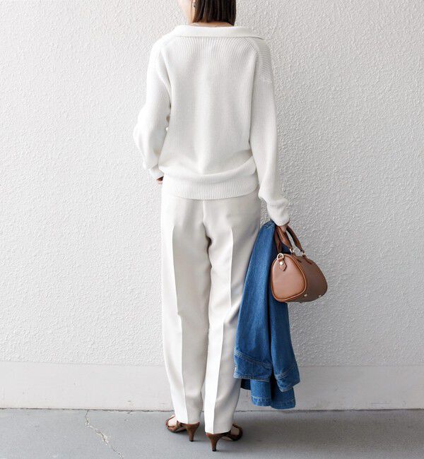 SHIPS any「SHIPS any:〈洗濯機可能〉ダブルクロス タック ストレート パンツ［NAVY BLUE］」|その他|