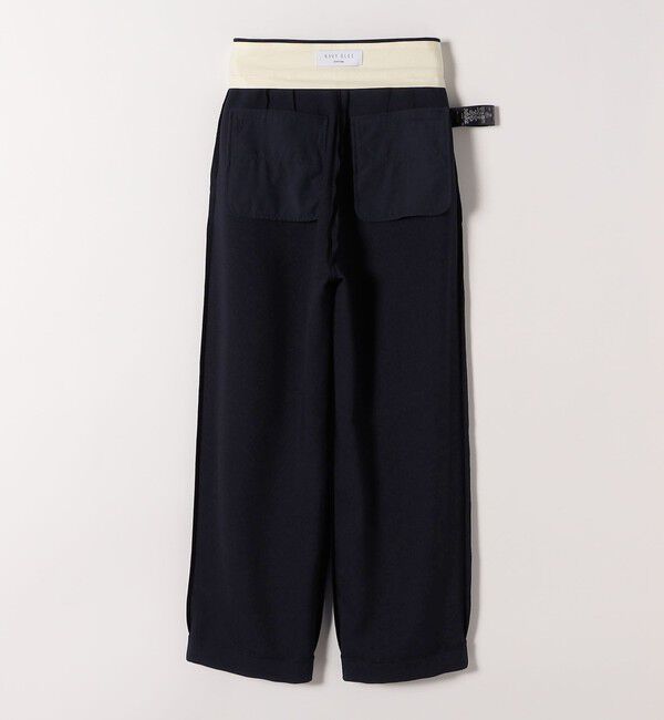 SHIPS any「SHIPS any:〈洗濯機可能〉ダブルクロス タック ストレート パンツ［NAVY BLUE］」|その他|
