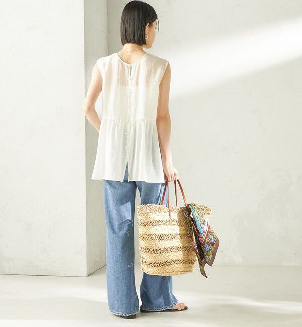 SHIPS for women「【実力派ベーシック】〈手洗い可能〉シルク混 シアー 2WAY ノースリーブ ブラウス」|シャツ・ブラウス|