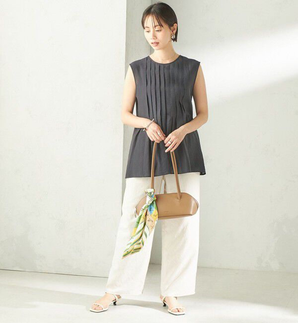 SHIPS for women「【実力派ベーシック】〈手洗い可能〉シルク混 シアー 2WAY ノースリーブ ブラウス」|シャツ・ブラウス|