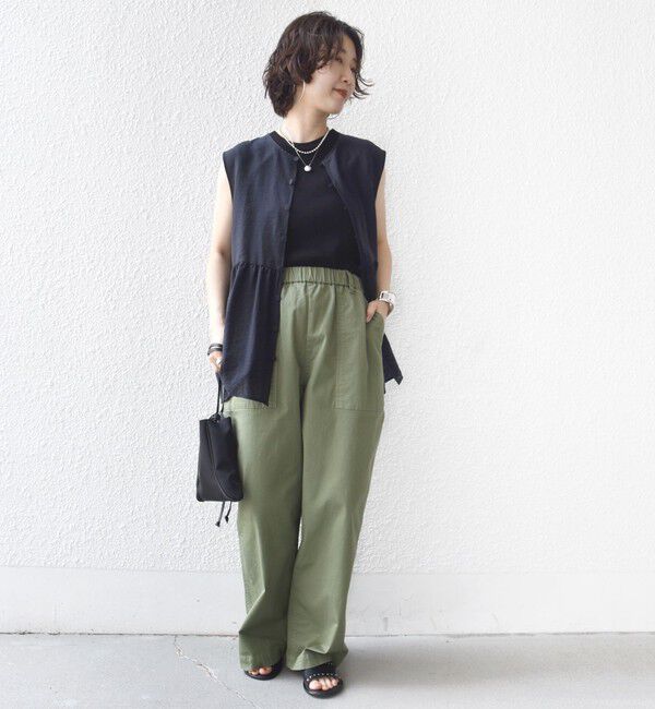 SHIPS for women「【実力派ベーシック】〈手洗い可能〉シルク混 シアー 2WAY ノースリーブ ブラウス」|シャツ・ブラウス|