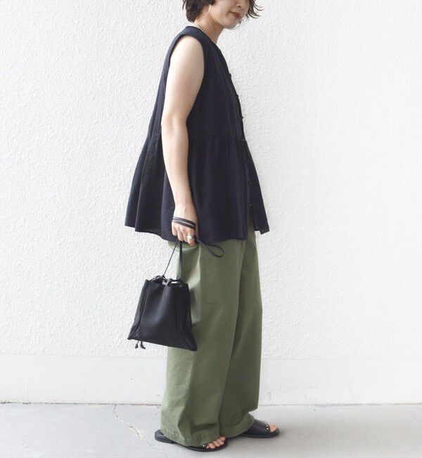 SHIPS for women「【実力派ベーシック】〈手洗い可能〉シルク混 シアー 2WAY ノースリーブ ブラウス」|シャツ・ブラウス|