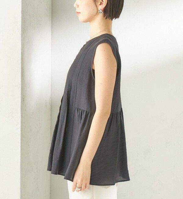 SHIPS for women「【実力派ベーシック】〈手洗い可能〉シルク混 シアー 2WAY ノースリーブ ブラウス」|シャツ・ブラウス|