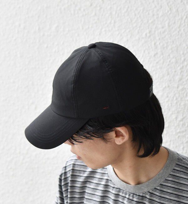 SHIPS any「【WEB限定】SHIPS any:〈遮熱/手洗い可能〉オーバー フィット ロゴ 刺繍 ベースボール キャップ◇」|キャップ・キャスケット|ブラック