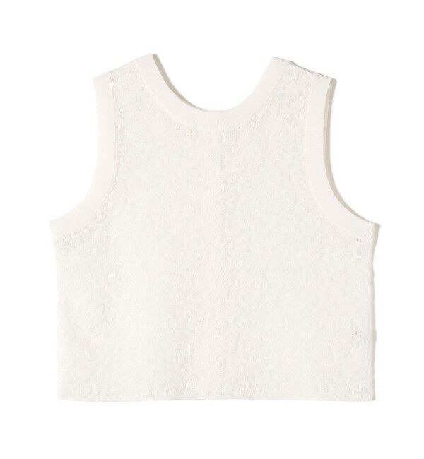 SHIPS for women「〈手洗い可能〉レース ジャカード 2WAY ノースリーブ カットソー」|Tシャツ・カットソー|