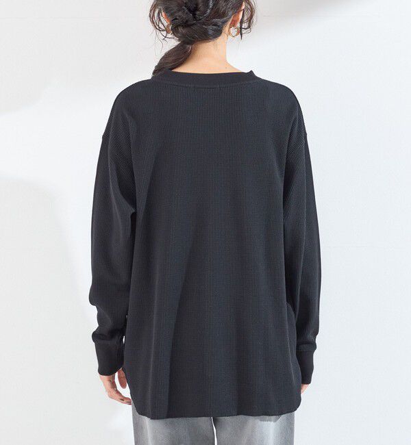 SHIPS Colors 「《予約》SHIPS Colors:〈手洗い可能〉TC ワッフル ボートネック トップス◆」|Tシャツ・カットソー|