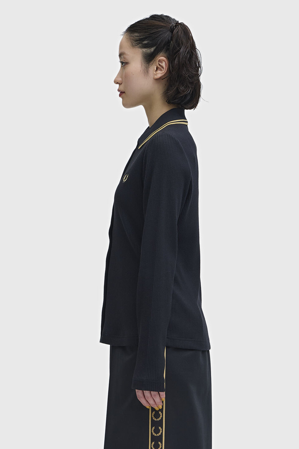 FRED PERRY 「Button Through Rib Polo Shirt／ボタンスルーリブポロシャツ」|ポロシャツ|