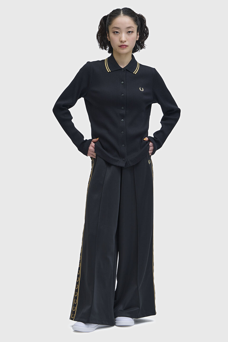 FRED PERRY 「Button Through Rib Polo Shirt／ボタンスルーリブポロシャツ」|ポロシャツ|