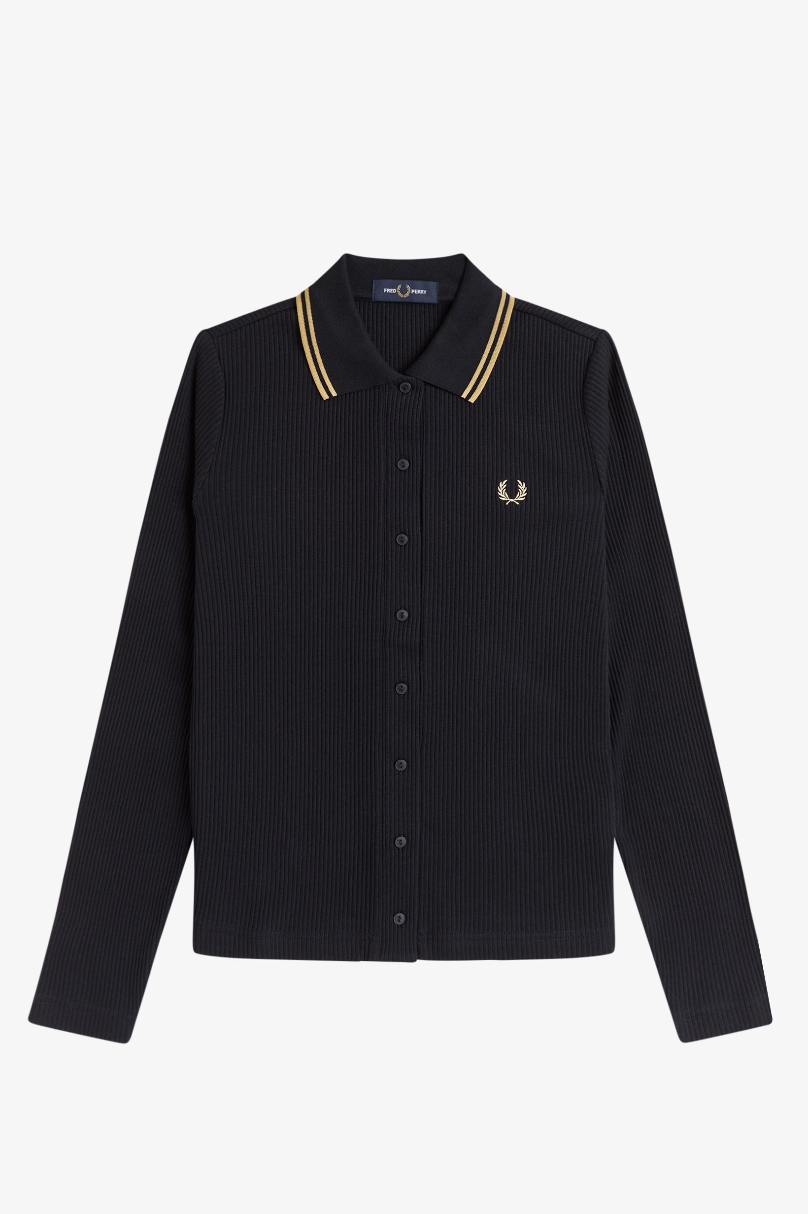 FRED PERRY 「Button Through Rib Polo Shirt／ボタンスルーリブポロシャツ」|ポロシャツ|