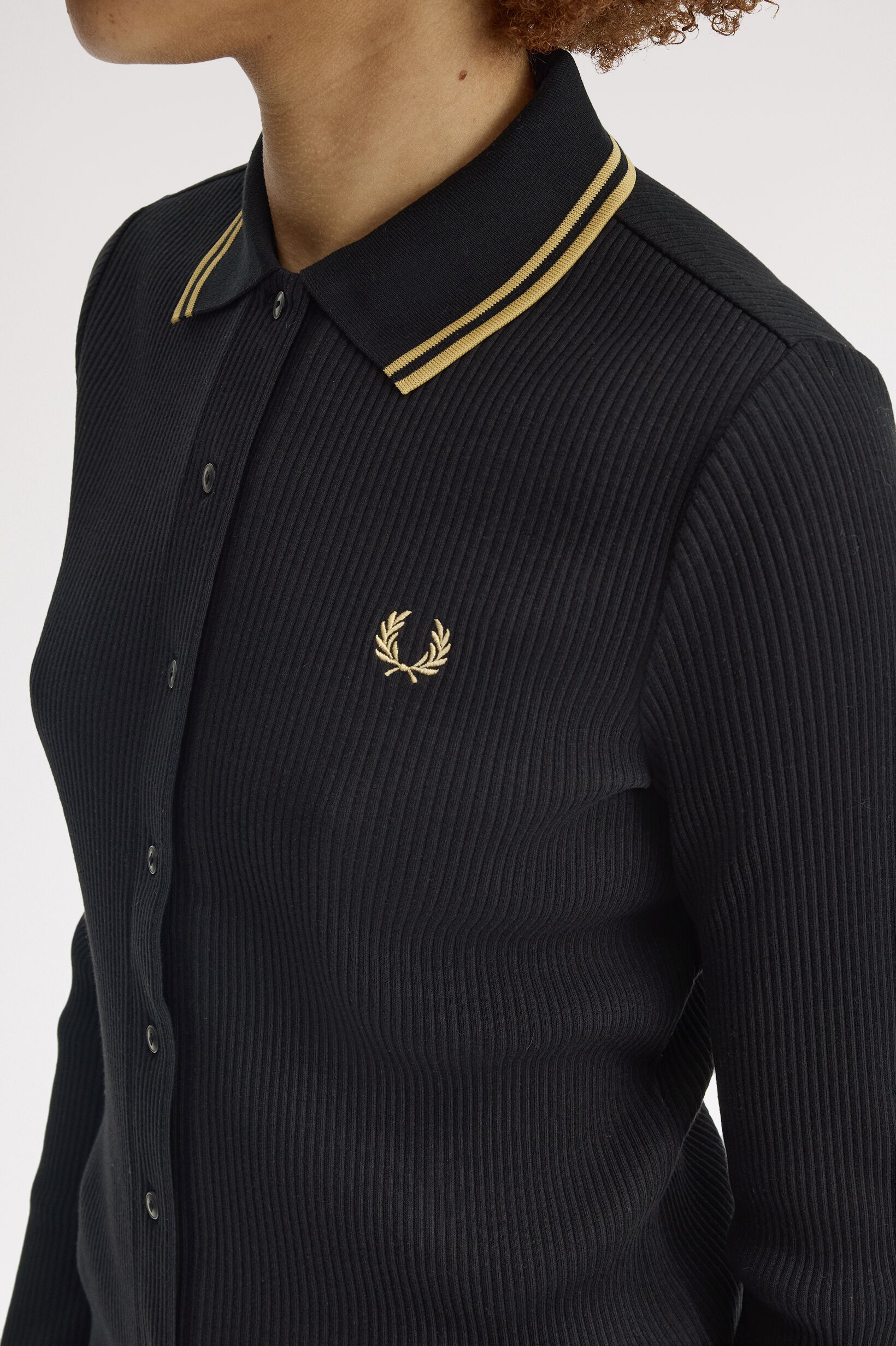 FRED PERRY 「Button Through Rib Polo Shirt／ボタンスルーリブポロシャツ」|ポロシャツ|