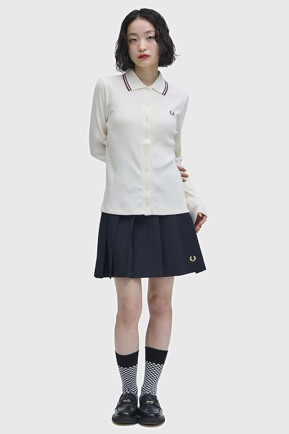 FRED PERRY 「Button Through Rib Polo Shirt／ボタンスルーリブポロシャツ」|ポロシャツ|