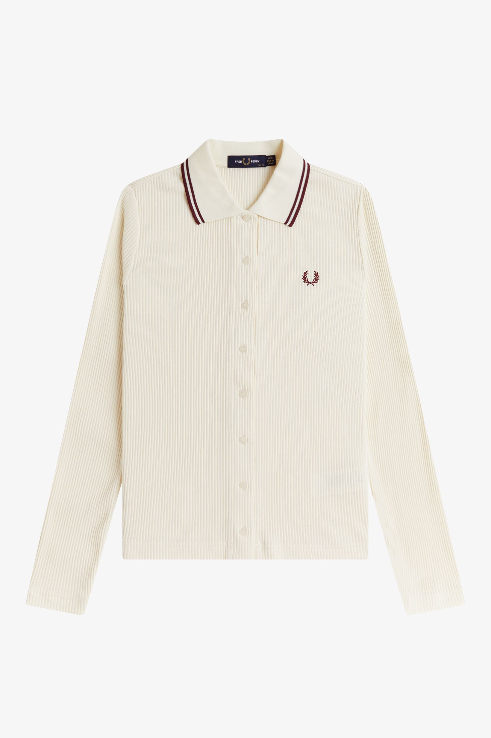 FRED PERRY 「Button Through Rib Polo Shirt／ボタンスルーリブポロシャツ」|ポロシャツ|