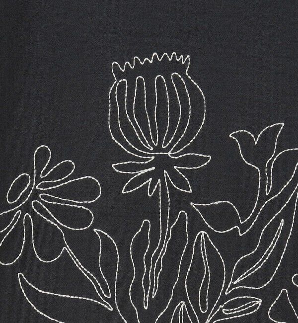 MACPHEE「ボタニカルエンブロイダリー Tシャツ」|Tシャツ・カットソー|