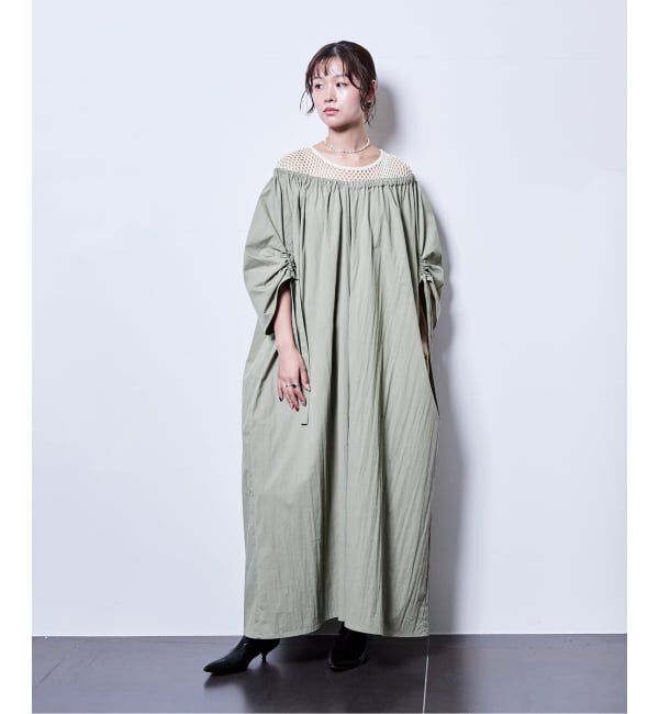 「GATHER SLEEVE DRESS：ワンピース」|ワンピース|