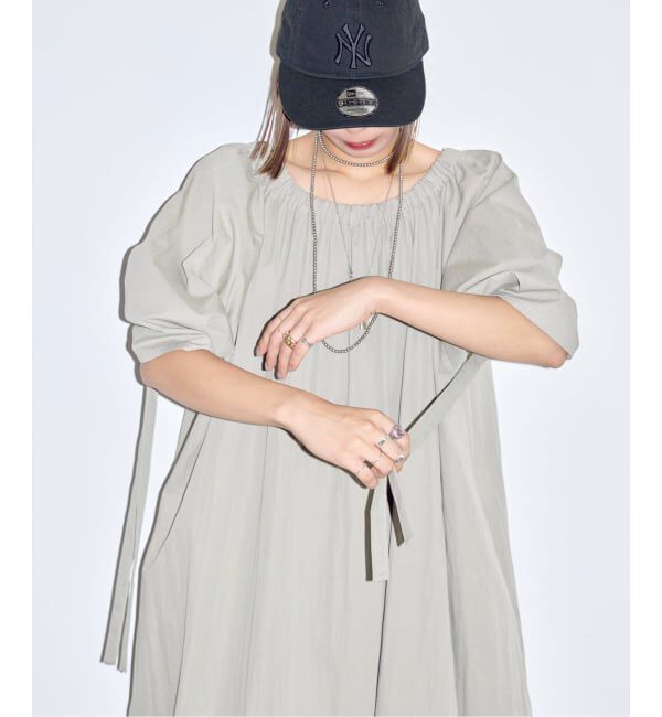  「GATHER SLEEVE DRESS：ワンピース」|ワンピース|