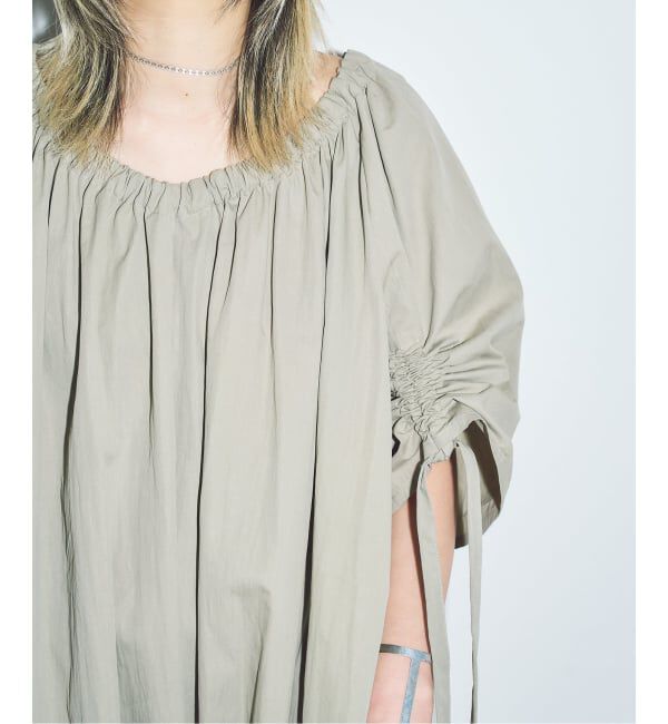  「GATHER SLEEVE DRESS：ワンピース」|ワンピース|