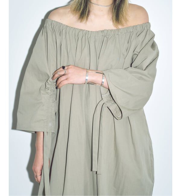  「GATHER SLEEVE DRESS：ワンピース」|ワンピース|