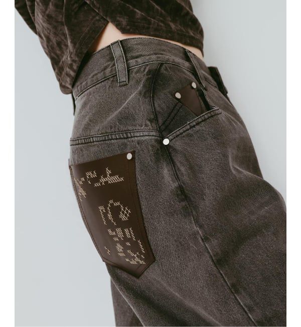 JOINT WORKS「Knuth Marf / クヌースマーフ wide bell-bottom denim pants」|デニム|