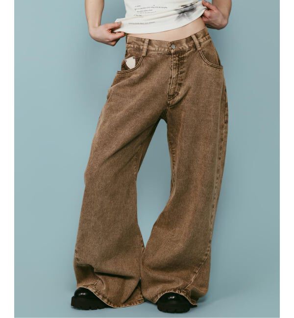 JOINT WORKS「Knuth Marf / クヌースマーフ wide bell-bottom denim pants」|デニム|