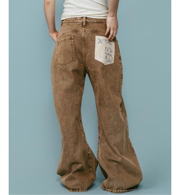 JOINT WORKS「Knuth Marf / クヌースマーフ wide bell-bottom denim pants」|デニム|