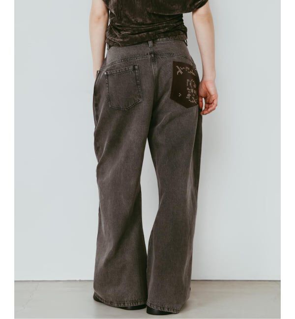 JOINT WORKS「Knuth Marf / クヌースマーフ wide bell-bottom denim pants」|デニム|