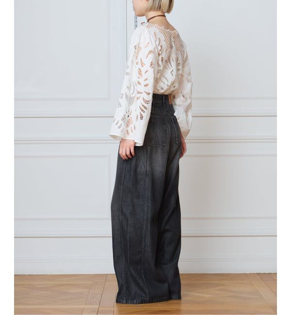IENA LA BOUCLE「《追加》IENA LA BOUCLE ソフトデニムシルエットパンツ2」|デニム|