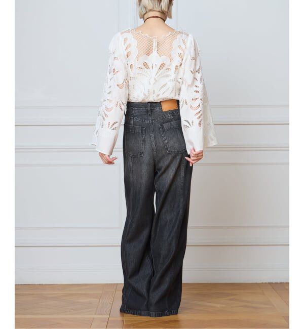 IENA LA BOUCLE「《追加》IENA LA BOUCLE ソフトデニムシルエットパンツ2」|デニム|