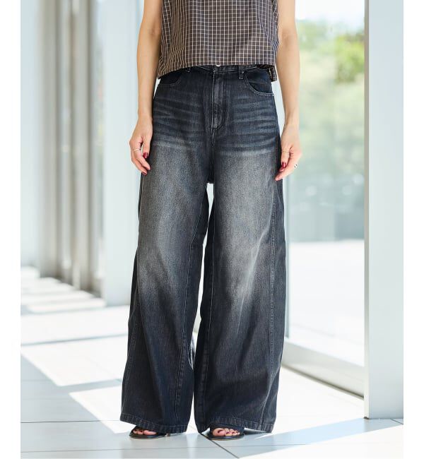 IENA LA BOUCLE「《追加》IENA LA BOUCLE ソフトデニムシルエットパンツ2」|デニム|