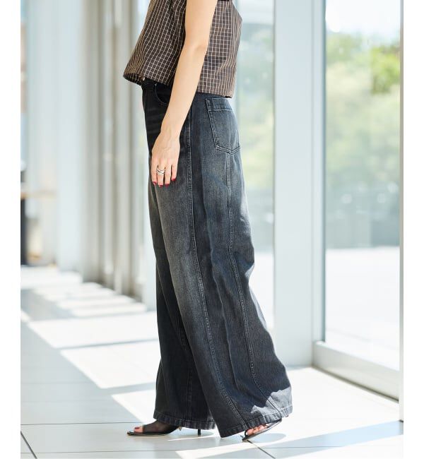 IENA LA BOUCLE「《追加》IENA LA BOUCLE ソフトデニムシルエットパンツ2」|デニム|